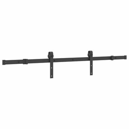 Kit di Binari per Porte Scorrevoli 152,5 cm Acciaio Nero | homemem39