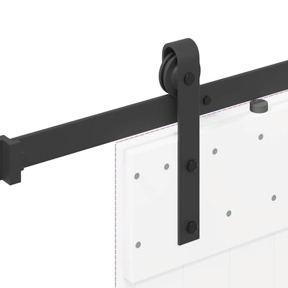 Kit di Binari per Porte Scorrevoli 152,5 cm Acciaio Nero | homemem39