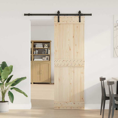 Kit di Binari per Porte Scorrevoli 213,5 cm Acciaio Nero | homemem39