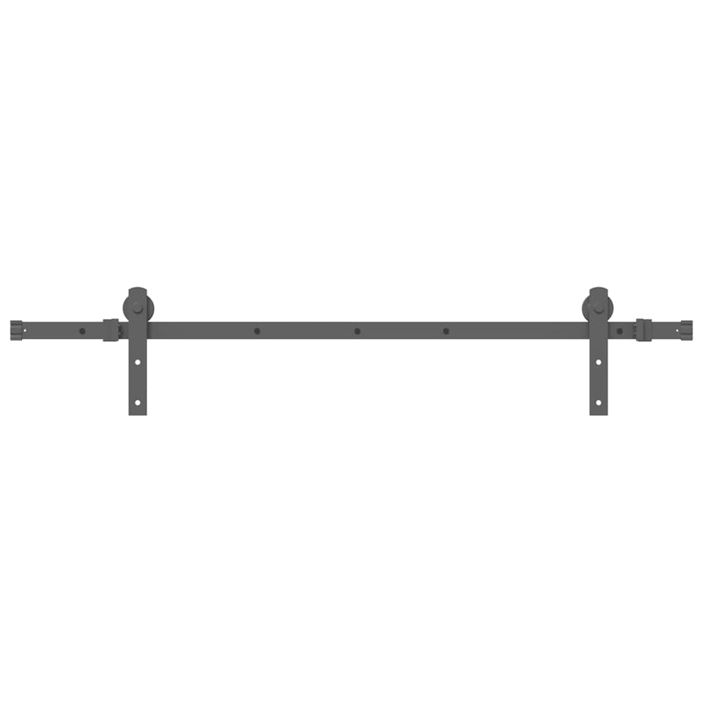 Kit di Binari per Porte Scorrevoli 152 cm Acciaio Nero | homemem39