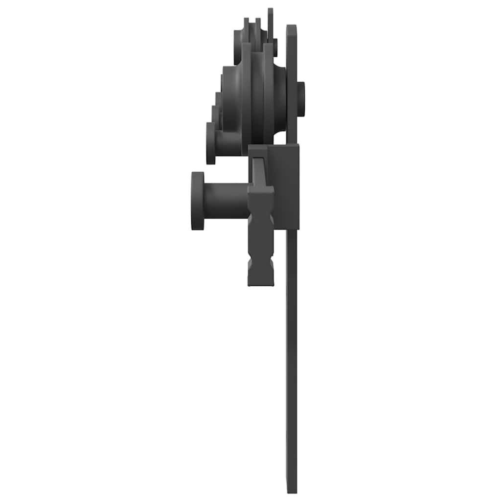 Kit di Binari per Porte Scorrevoli 152 cm Acciaio Nero | homemem39