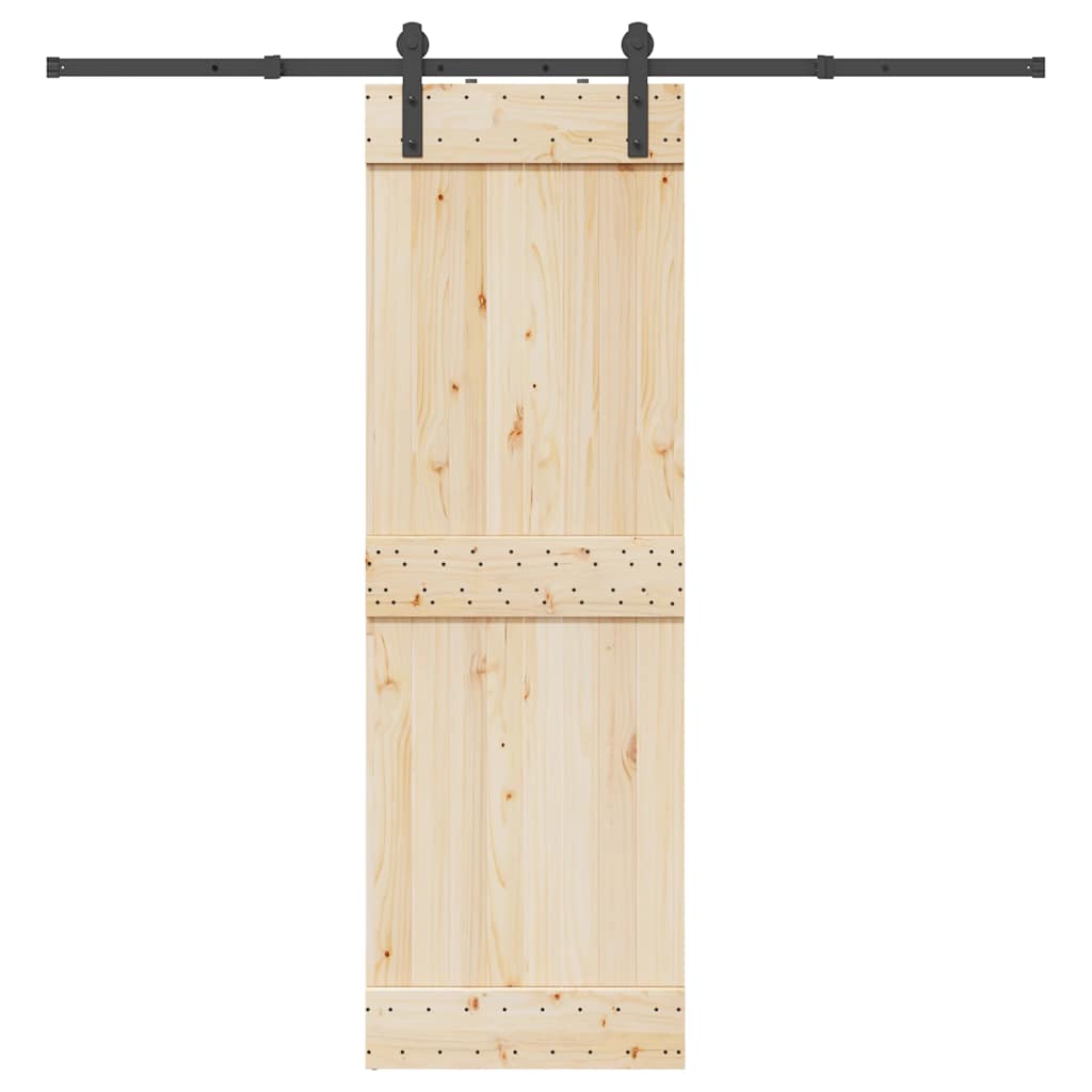 Kit di Binari per Porte Scorrevoli 213,5 cm Acciaio Nero | homemem39