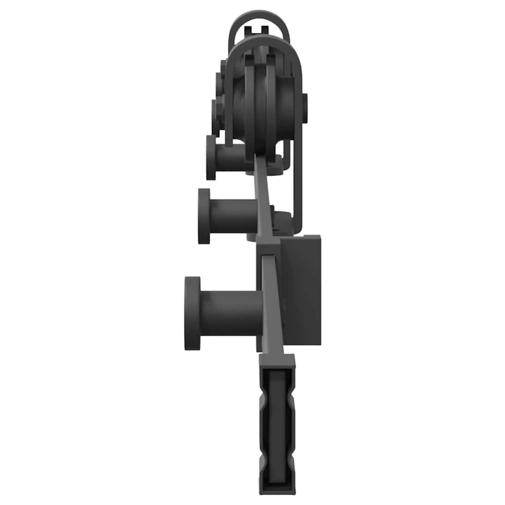 Kit di Binari per Porte Scorrevoli 183 cm Acciaio Nero | homemem39
