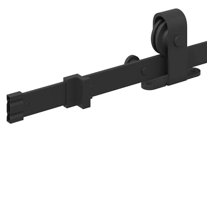 Kit di Binari per Porte Scorrevoli 183 cm Acciaio Nero | homemem39