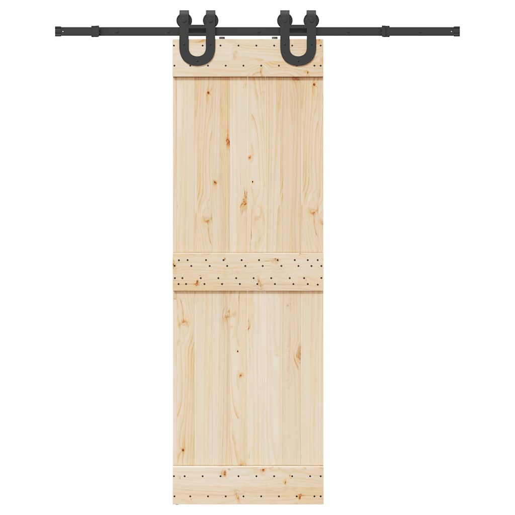 Kit di Binari per Porte Scorrevoli 183 cm Acciaio Nero | homemem39