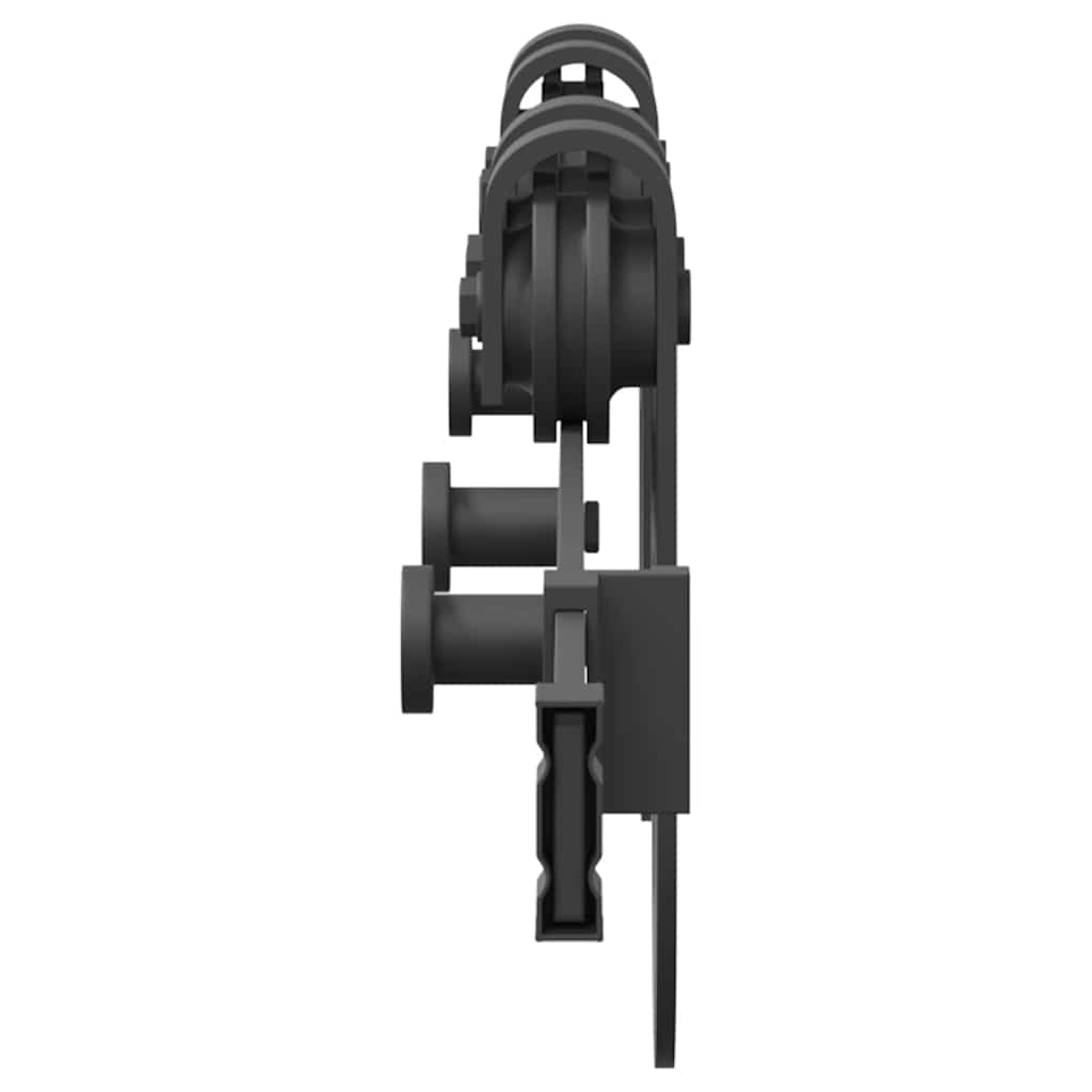 Kit di Binari per Porte Scorrevoli 200 cm Acciaio Nero | homemem39