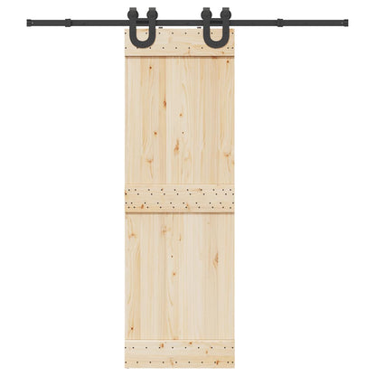 Kit di Binari per Porte Scorrevoli 200 cm Acciaio Nero | homemem39