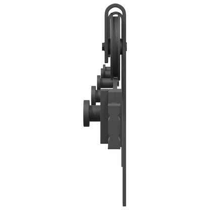 Kit di Binari per Porte Scorrevoli 183 cm Acciaio Nero | homemem39