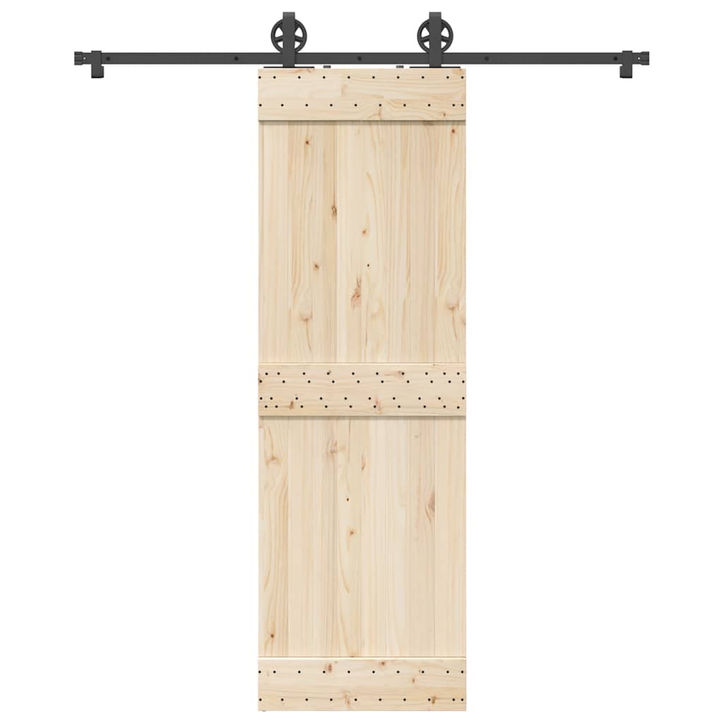 Kit di Binari per Porte Scorrevoli 183 cm Acciaio Nero | homemem39
