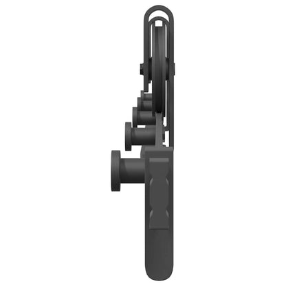 Kit di Binari per Porte Scorrevoli 200 cm Acciaio Nero | homemem39