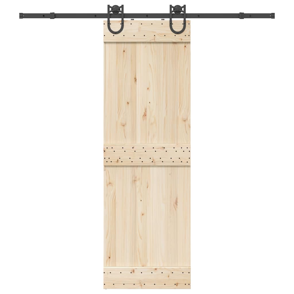 Kit di Binari per Porte Scorrevoli 200 cm Acciaio Nero | homemem39