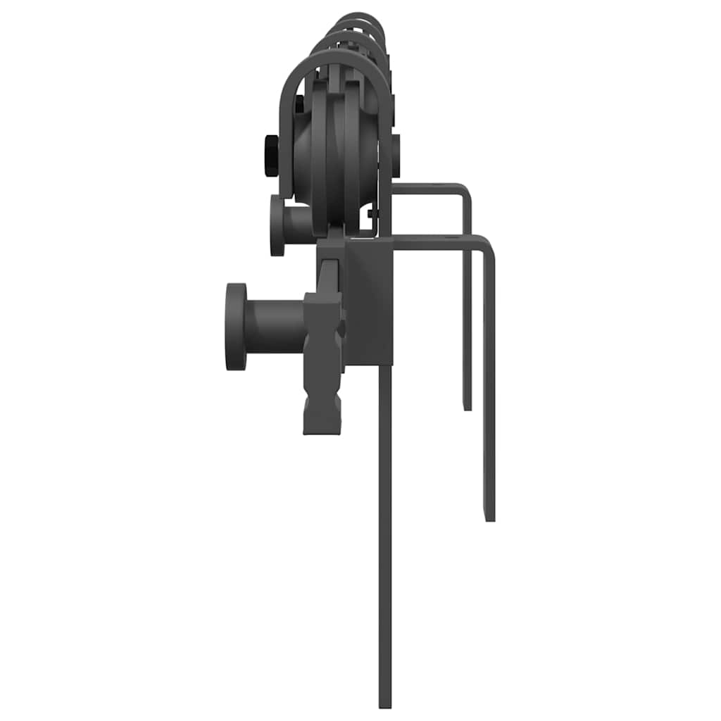 Kit di Binari per Porte Scorrevoli 183 cm Acciaio Nero | homemem39