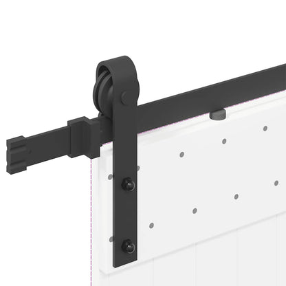 Kit di Binari per Porte Scorrevoli 183 cm Acciaio Nero | homemem39