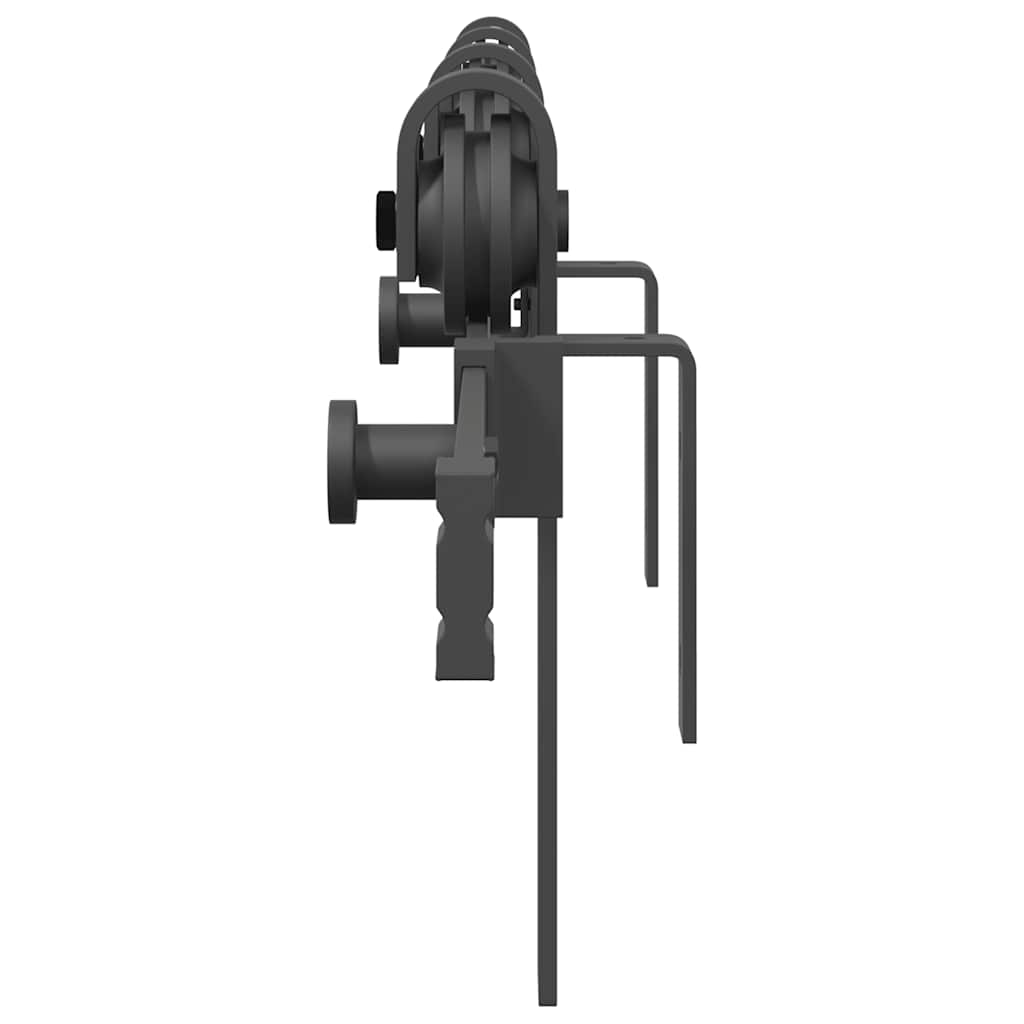 Kit di Binari per Porte Scorrevoli 200 cm Acciaio Nero | homemem39