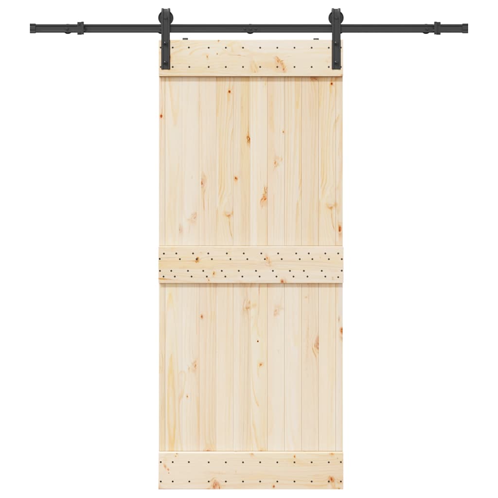 Kit di Binari per Porte Scorrevoli 183 cm Acciaio Nero | homemem39