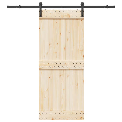 Kit di Binari per Porte Scorrevoli 200 cm Acciaio Nero | homemem39
