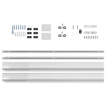 Kit Ferramenta per Porte Scorrevoli 183 cm in Lega di Alluminio | homemem39