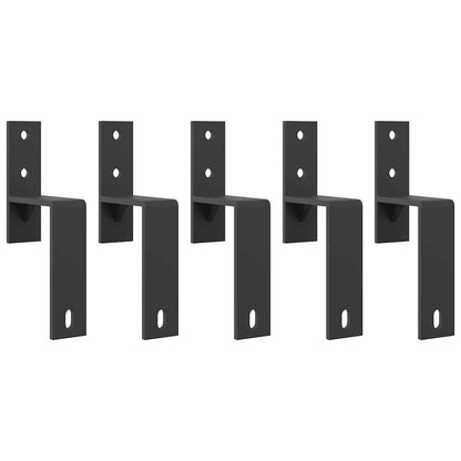 Staffe Bypass Porta Fienile 5 pz Guide Piatte Acciaio Carbonio
