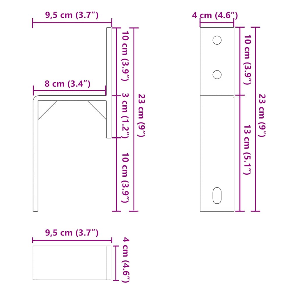 Staffe Bypass Porta Fienile 5 pz Guide Piatte Acciaio Carbonio | homemem39