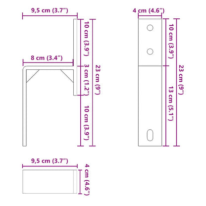 Staffe Bypass Porta Fienile 5 pz Guide Piatte Acciaio Carbonio