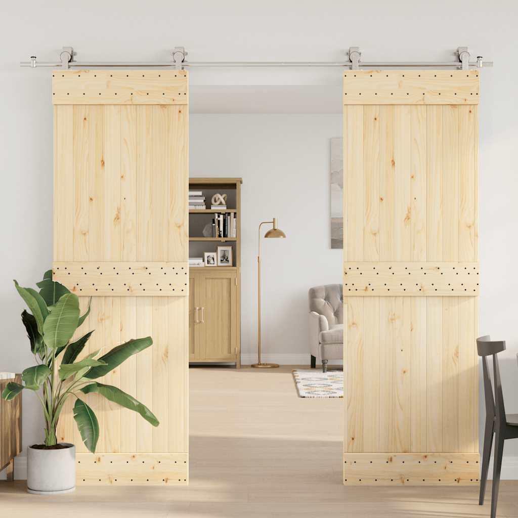 Staffe Bypass Porta della Fienile 4 pz Guide Tonde Acciaio Inox | homemem39