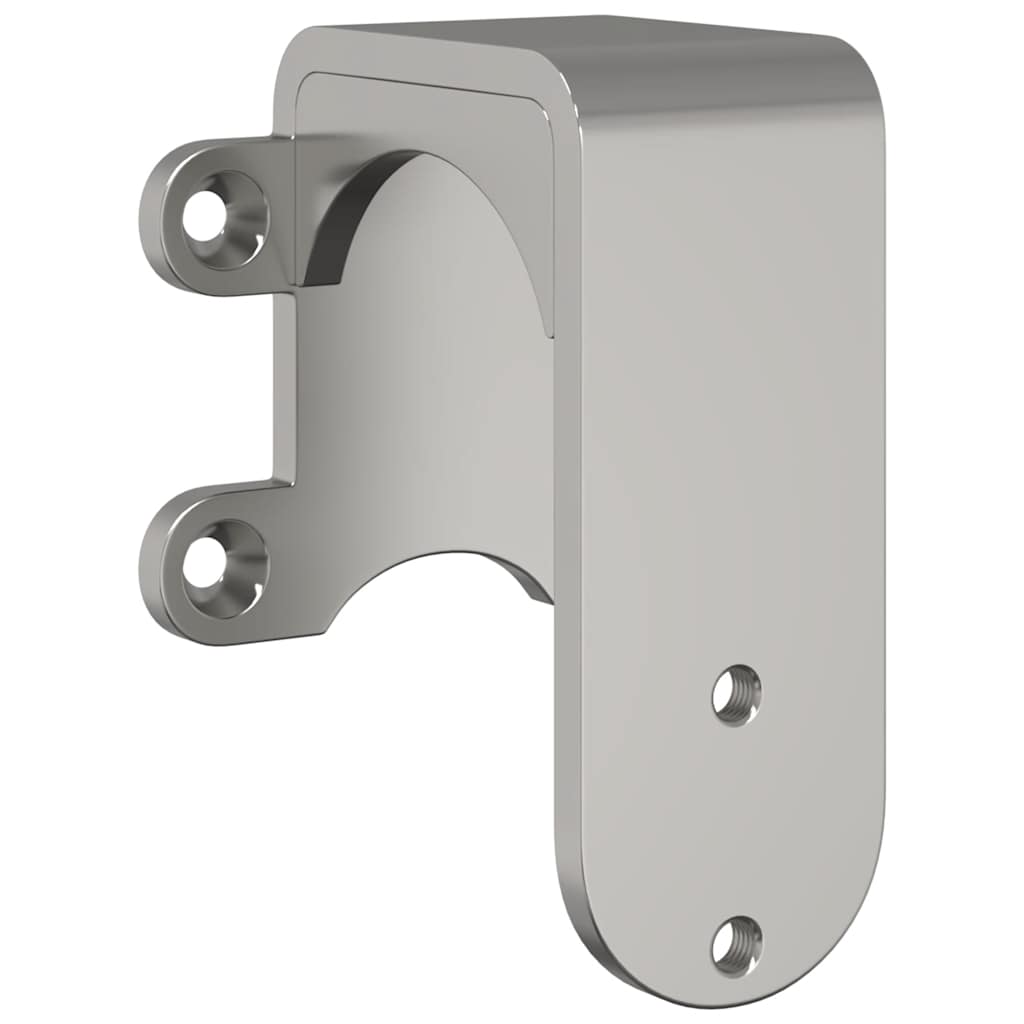 Staffe Bypass Porta della Fienile 4 pz Guide Tonde Acciaio Inox | homemem39