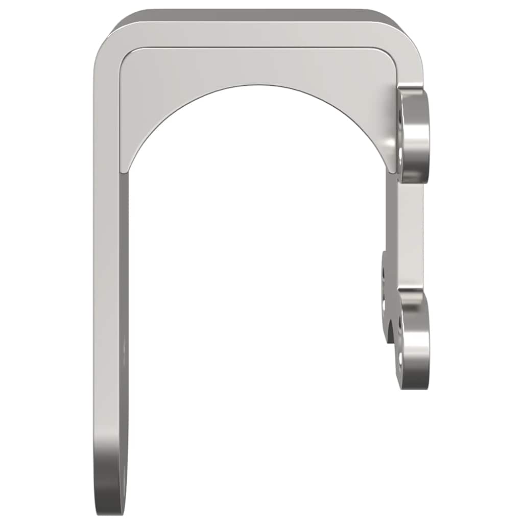 Staffe Bypass Porta della Fienile 4 pz Guide Tonde Acciaio Inox | homemem39