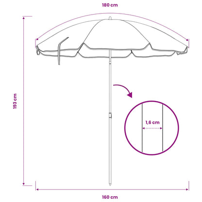 Ombrello da giardino Poliestere 170T Verde | homemem39