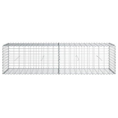 Cesto Gabbione con Copertura 200x50x50 cm Ferro Zincato | homemem39