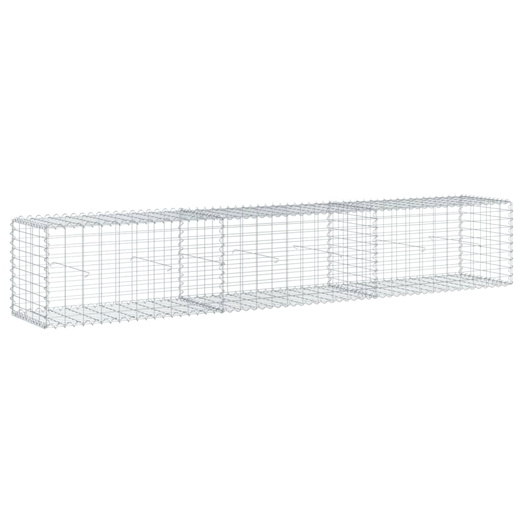 Cesto Gabbione con Copertura 300x50x50 cm Ferro Zincato | homemem39