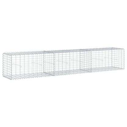 Cesto Gabbione con Copertura 300x50x50 cm Ferro Zincato | homemem39