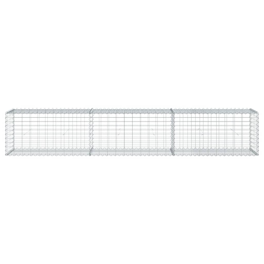 Cesto Gabbione con Copertura 300x50x50 cm Ferro Zincato | homemem39