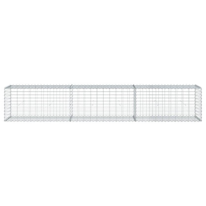 Cesto Gabbione con Copertura 300x50x50 cm Ferro Zincato | homemem39