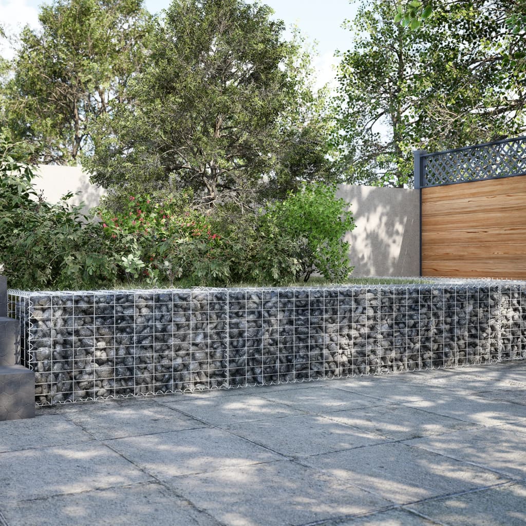 Cesto Gabbione con Copertura 300x50x50 cm Ferro Zincato | homemem39