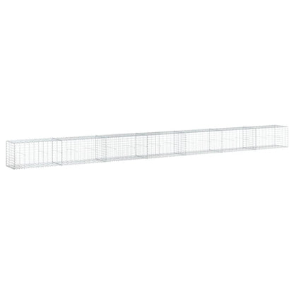 Cesto Gabbione con Copertura 700x50x50 cm in Ferro Zincato | homemem39