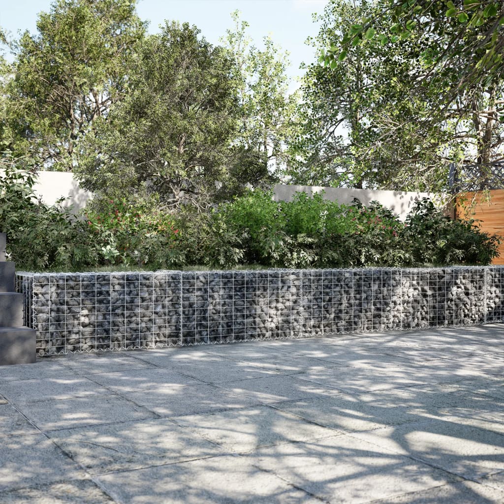 Cesto Gabbione con Copertura 800x50x50 cm Ferro Zincato | homemem39