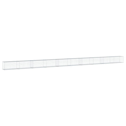 Cesto Gabbione con Copertura 1000x50x50 cm in Ferro Zincato | homemem39