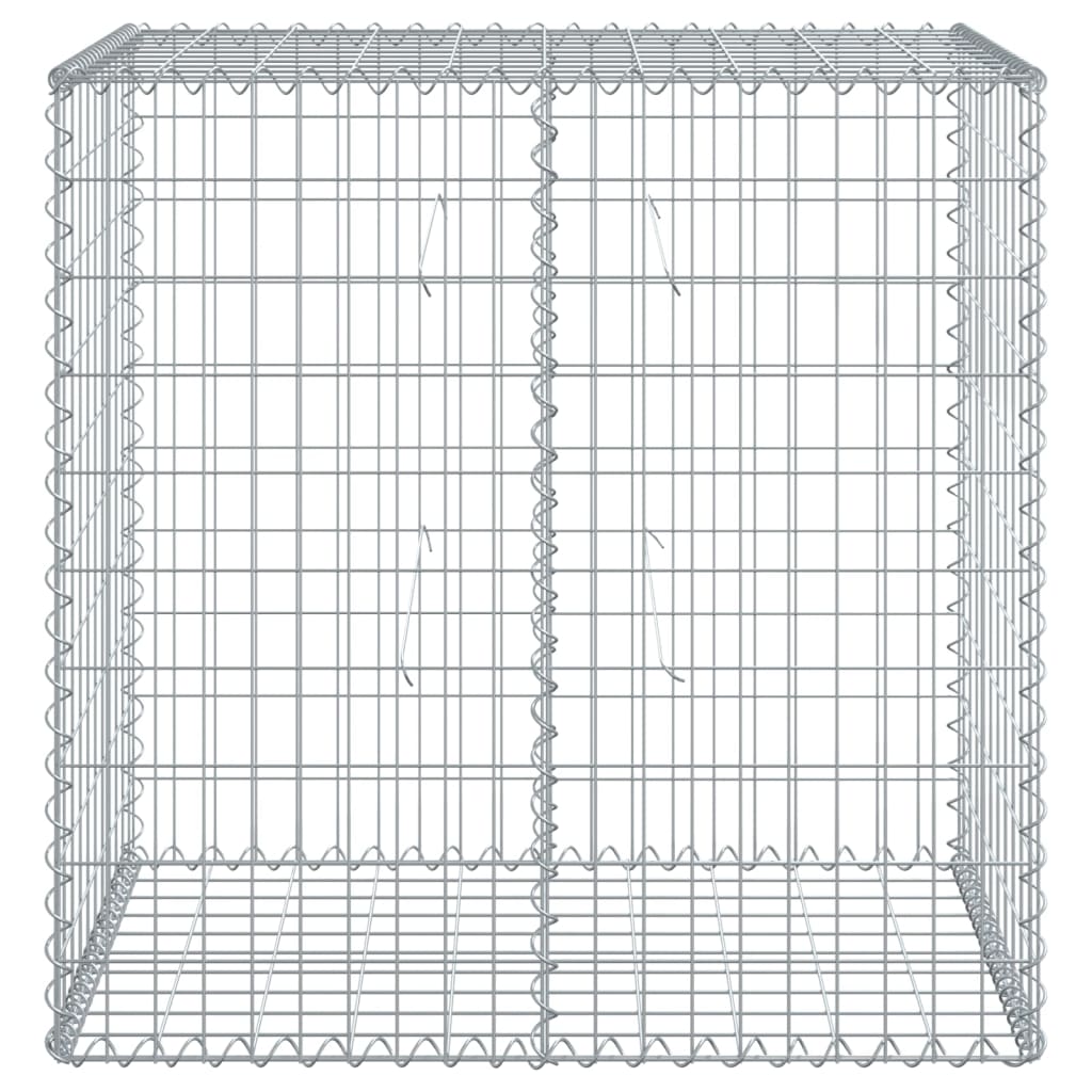 Cesto Gabbione con Copertura 100x50x100 cm in Ferro Zincato | homemem39