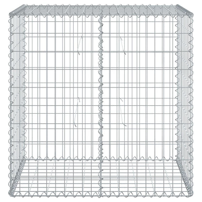 Cesto Gabbione con Copertura 100x50x100 cm in Ferro Zincato | homemem39