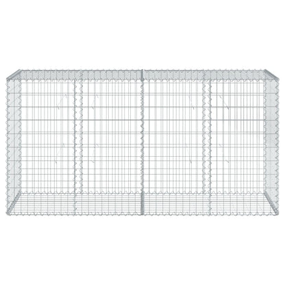 Cesto Gabbione con Copertura 200x50x100 cm in Ferro Zincato | homemem39