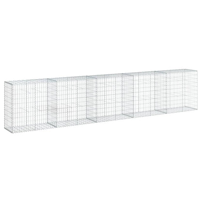 Cesto Gabbione con Copertura 500x50x100 cm in Ferro Zincato | homemem39
