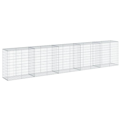 Cesto Gabbione con Copertura 500x50x100 cm in Ferro Zincato | homemem39