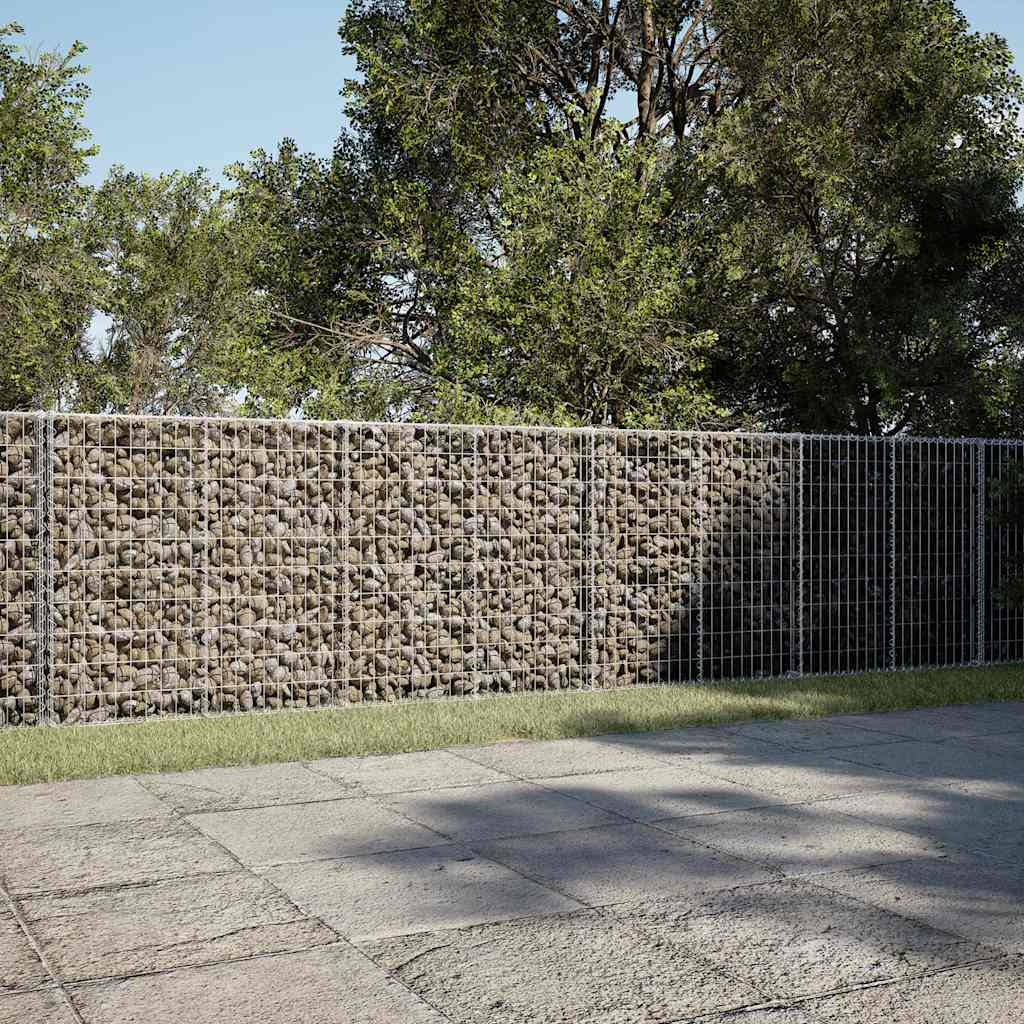 Cesto Gabbione con Copertura 800x50x100 cm Ferro Zincato