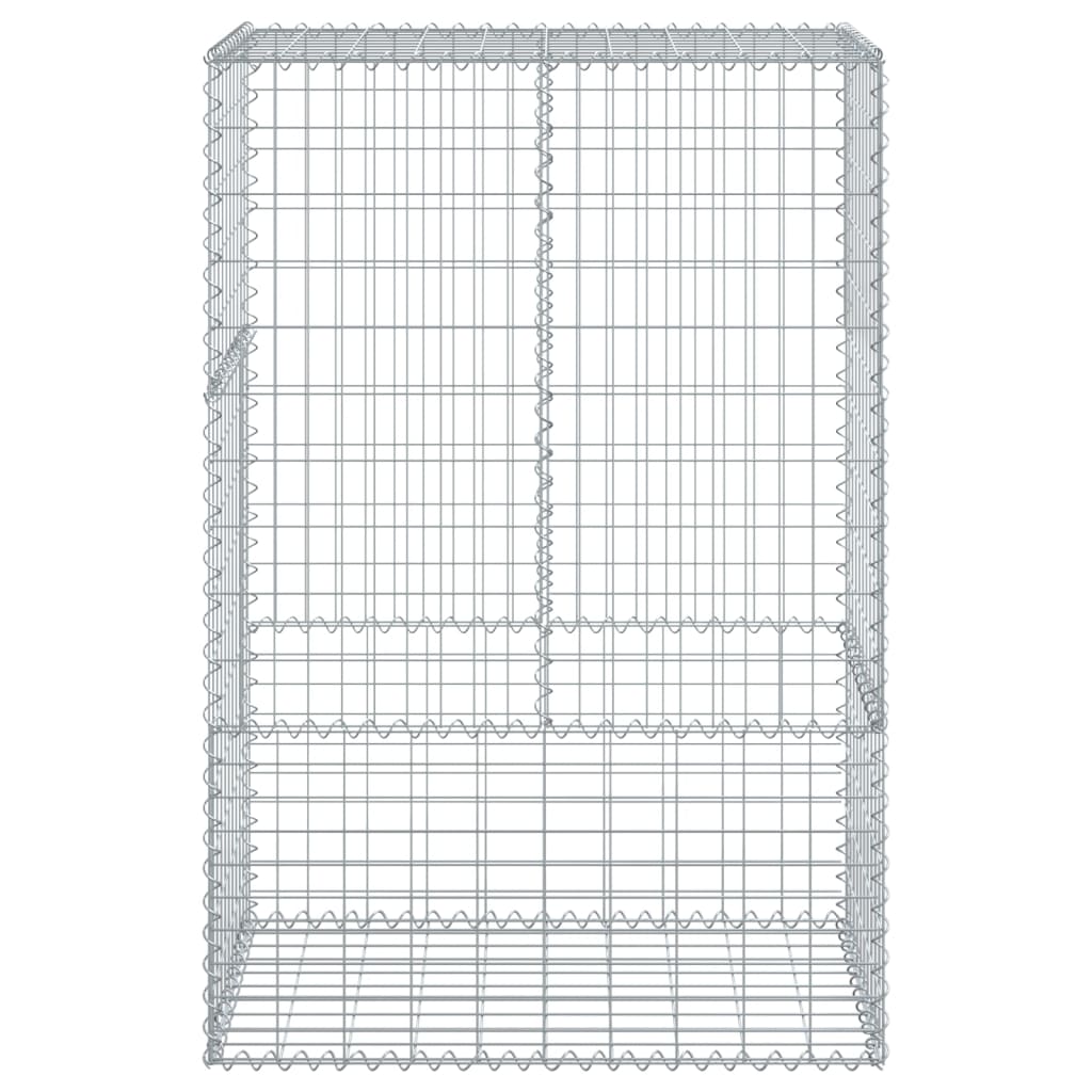 Cesto Gabbione con Copertura 100x50x150 cm in Ferro Zincato | homemem39