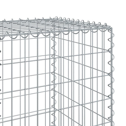 Cesto Gabbione con Copertura 200x50x150 cm in Ferro Zincato | homemem39