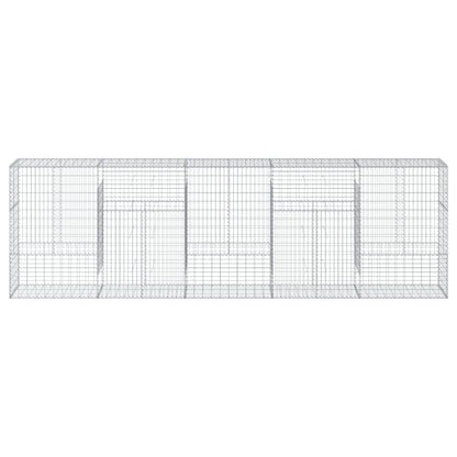 Cesto Gabbione con Copertura 500x50x150 cm in Ferro Zincato | homemem39