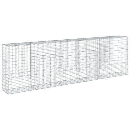 Cesto Gabbione con Copertura 500x50x150 cm in Ferro Zincato | homemem39