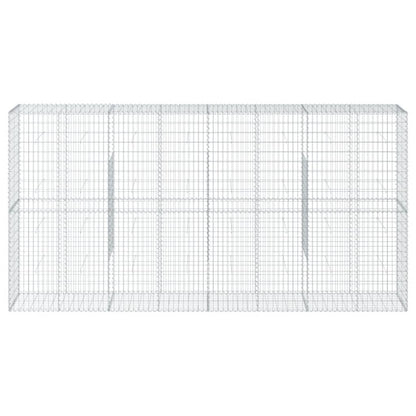 Cesto Gabbione con Copertura 400x50x200 cm in Ferro Zincato - homemem39