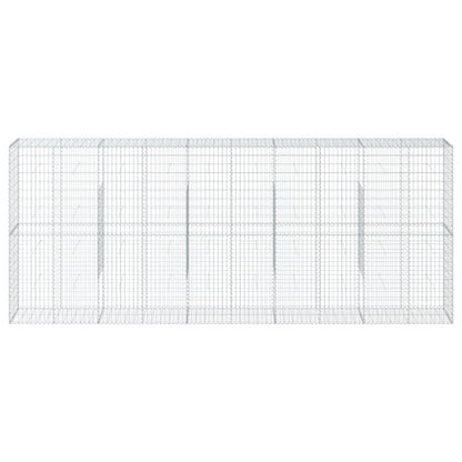 Cesto Gabbione con Copertura 500x50x200 cm in Ferro Zincato | homemem39