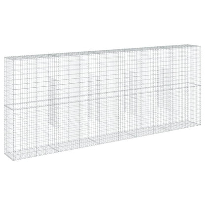 Cesto Gabbione con Copertura 500x50x200 cm in Ferro Zincato | homemem39